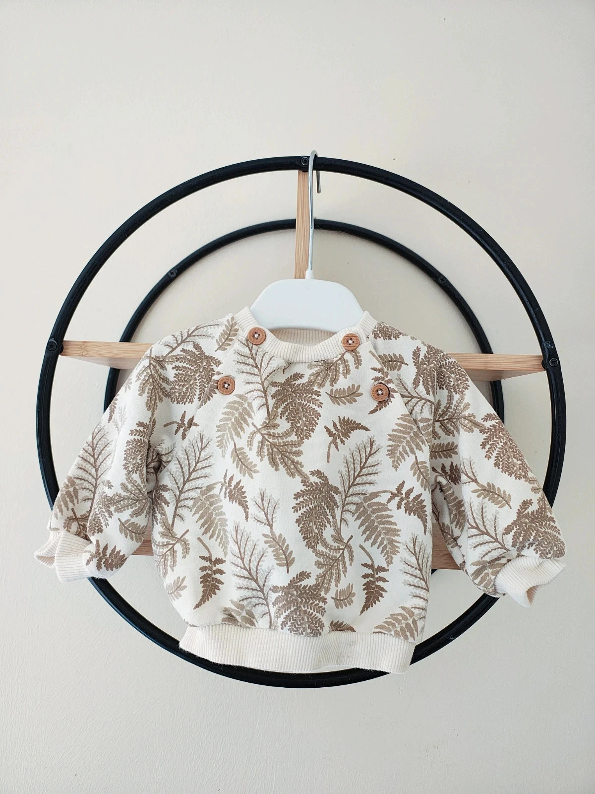 3 mois pull sweat crème et beige tape a l'oeil